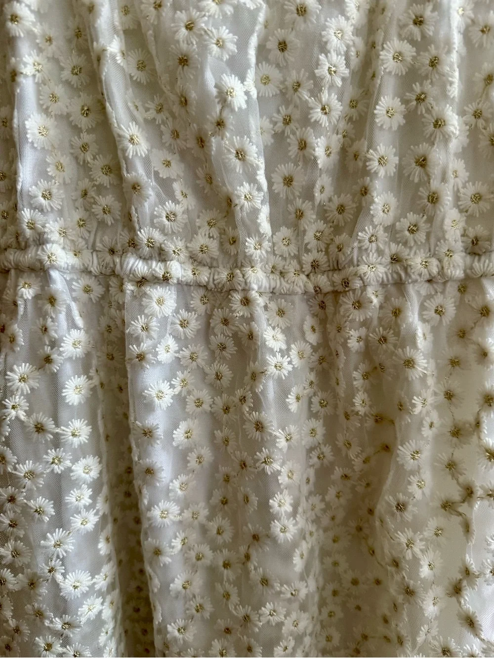 Crewcuts White Eyelet Floral Puff-Sleeve Dress